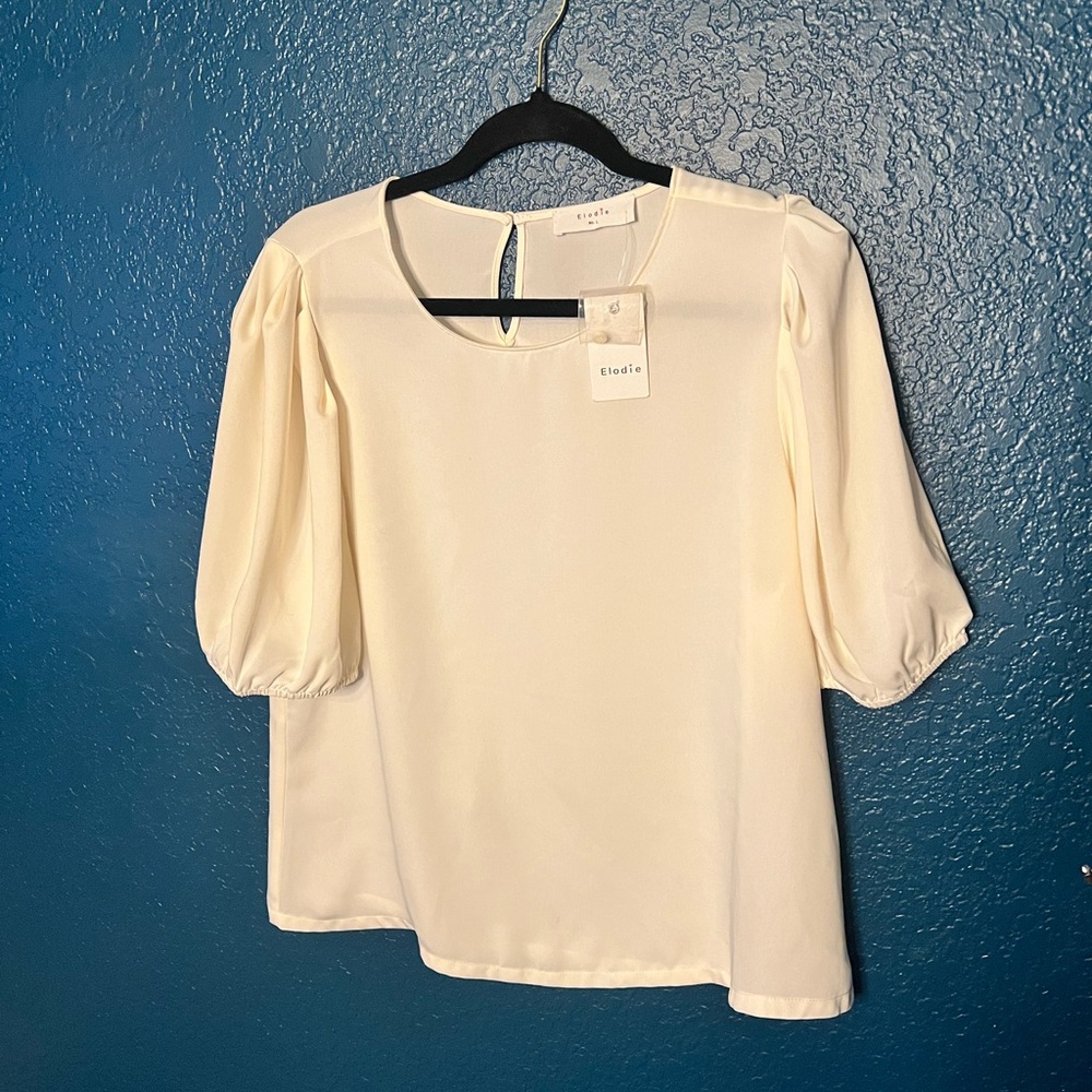 Elodie cream blouse nwt